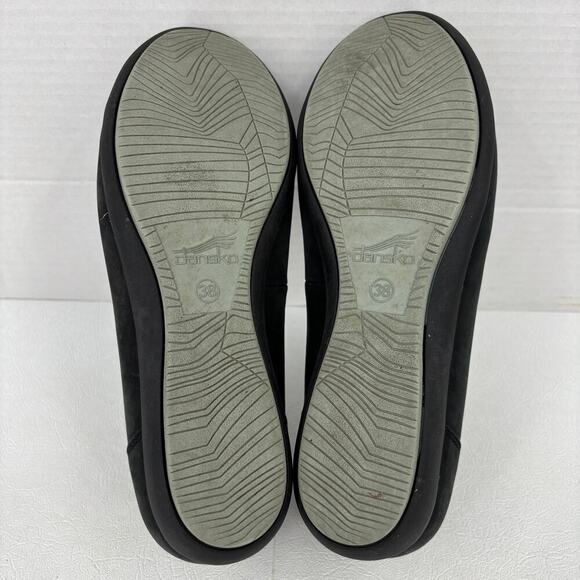 Dansko Women's Kristen Loafer Size EU 38 Black Suede Low Wedge Heel Slip On - Picture 9 of 10
